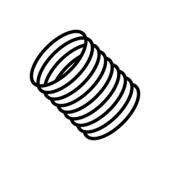Corrugated Channel Pipe Icon. Simple vector sign isolated on white background.