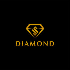Letter S Monogram Diamond Symbol Logo Design