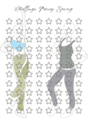 Money Recording Table Paper Background Design, Money Saving Note Wallpaper Illustration