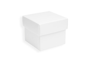 blank packaging white cardboard box for product design mockup isolated on white background with clipping white box container. template blank package.