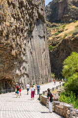Basalt columns called Symphony of the Stones. Garni village, Armenia