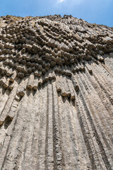 Basalt columns called Symphony of the Stones. Garni village, Armenia
