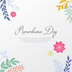 Elegant design of happy remembrance day background vector.