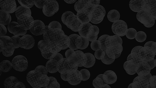 black wire bubbles abstract background wallpaper suitable for multiple ideas © mvdesign