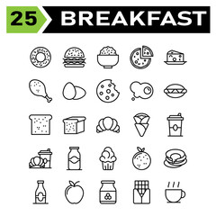 Breakfast set include donuts, food, junk, sweet, breakfast, hamburger, stall, rice, bowl, pizza, italian, brunch, cheese, dish, side, chicken, meat, leg, egg, omelet, cookie, biscuit, chocolate