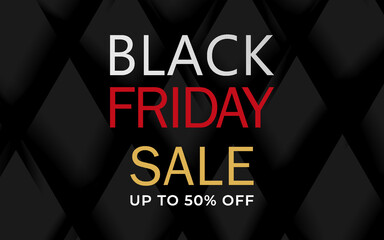 Black Friday Sale. Banner, poster, logo on dark background