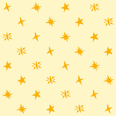 Fototapeta premium Hand Drawn Star Seamless Pattern