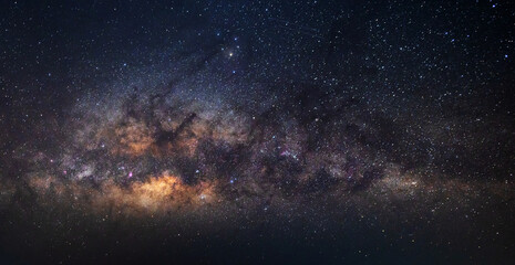 Naklejka premium Milky way galaxy with stars and space dust in the universe. astronomy.