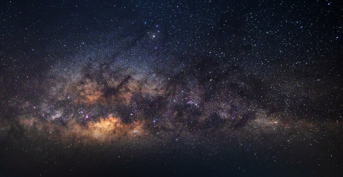 Milky Way Galaxy With Stars And Space Dust In The Universe. Astronomy.