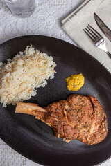 Carne maserada al pastron