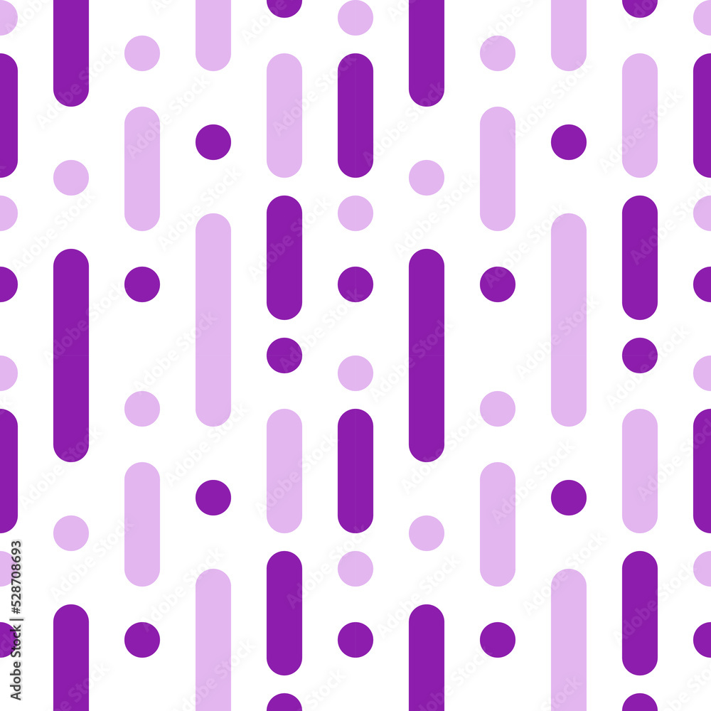 Poster vector seamless background pattern with circles and stripe purple and light purple