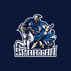Fototapeta na wymiar Spartan mascot logo design vector with modern illustration concept style for badge, emblem and t shirt printing. Spartan illustration for sport and esport team.