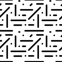 Seamless pattern of dashed lines.