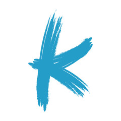 Letter K Alphabet in Brush Style