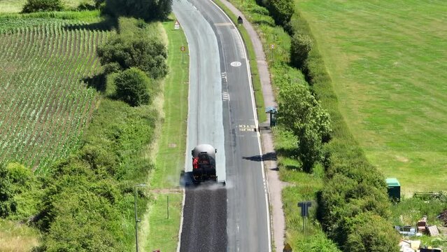 Road Resurfacing By Surface Dressing Process