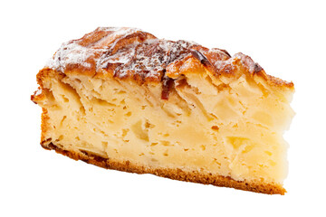 Slice of apple pie russian sharlotka