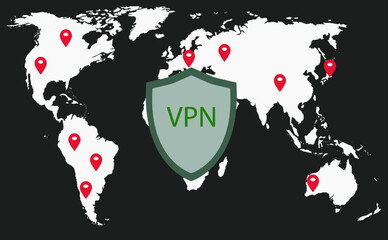 vpn world map protection blocking