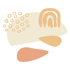 Abstract Beige Boho Blob Shape