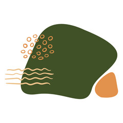 Abstract Beige Boho Blob Shape