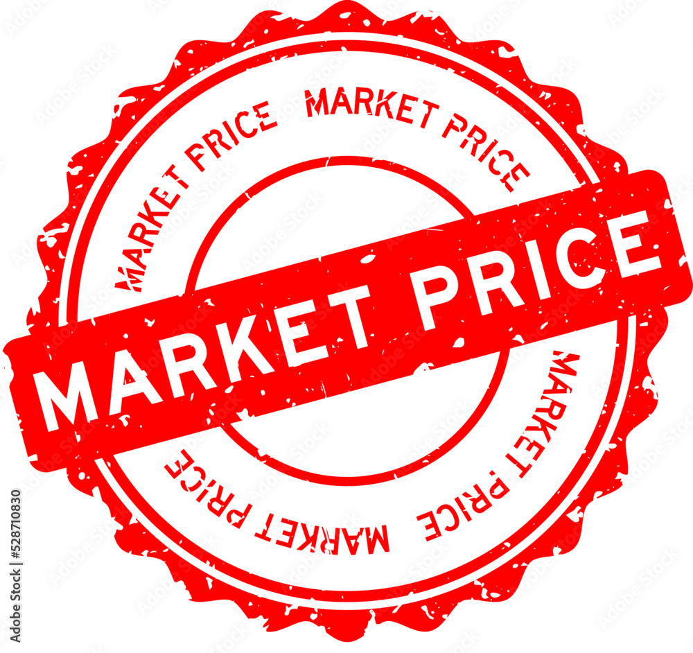 Canvas Prints Grunge red market price word round rubber seal stamp on white background