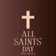 paper cut postcard. all saints day