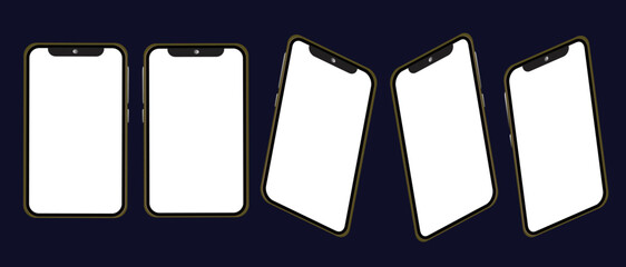 Smartphone vector for illustration or business or media , dark blue background.