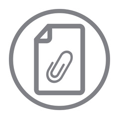 Attachment, document, file, page icon