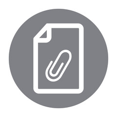 Attachment, document, file, page icon