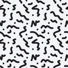 Fototapeta premium seamless abstract hand drawn pattern of curves and points