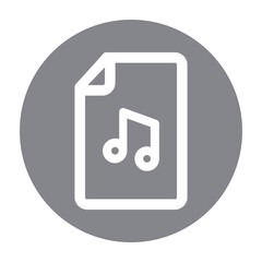 Audio, document, file, mp3 icon