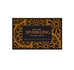 WINE LABEL ITALIAN DRINKS, DECORATIVE STICKER FOR SPARKLING WINE 