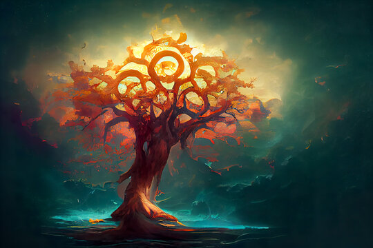 Spiritual Tree of life illustration