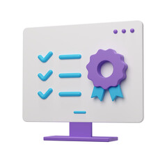 Obraz premium computer, checklist