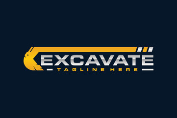 excavator typography logo