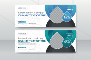 Medical healthcare Facebook timeline cover and web banner template