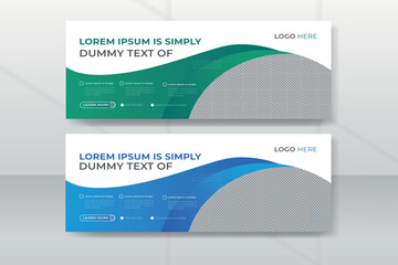 Abstract corporate business digital agency for social media Facebook cover banner template