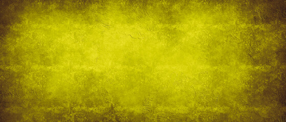 Yellow color grunge concrete texture background