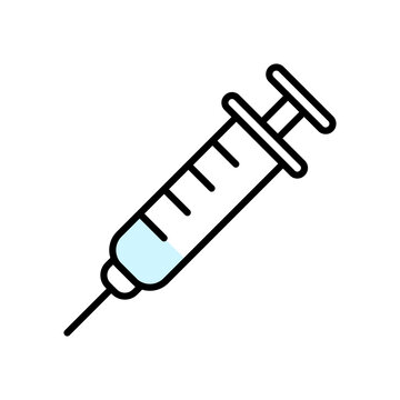 recommend clip art: injection in simple icon design. Laboratory stuff illustration in line art design.