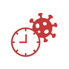 Corona virus icon design. Covid 19 warning illustration