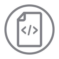 Clean code, coding, document, programming icon