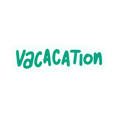 vacation in trendy illustration for stickers design element