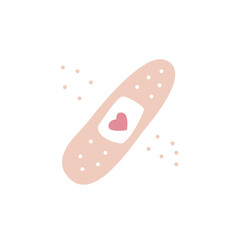 Plaster in trendy illustration for stickers and design element