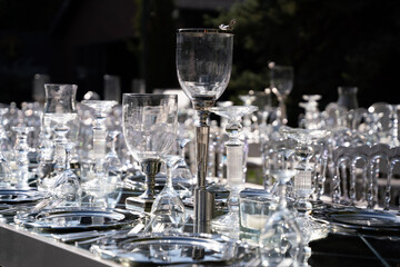 champagne glasses on the table