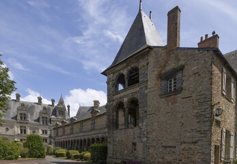 Fototapeta na wymiar Château de Châteaubriant en Loire-Atlantique en France