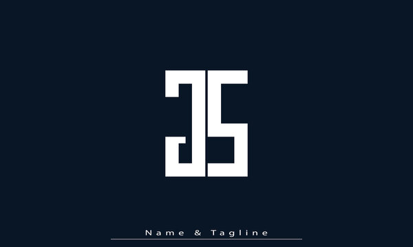 Alphabet letters Initials Monogram logo JS , SJ