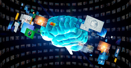 Image generation AI. Artificial intelligence and video.