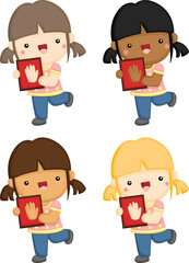 a vector of the five senses, focusing on touch and feel