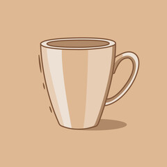 Coffee cup illustration with shadow
