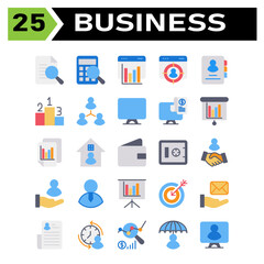 Office business icon set include document, search, verified, research, business, accounting, calculator, calculation, finance, digital marketing, chart, web, analytic, presentation, target, employee
