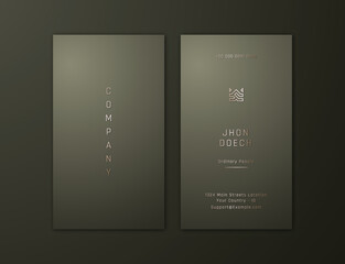 Luxury Vertical Business Card Template